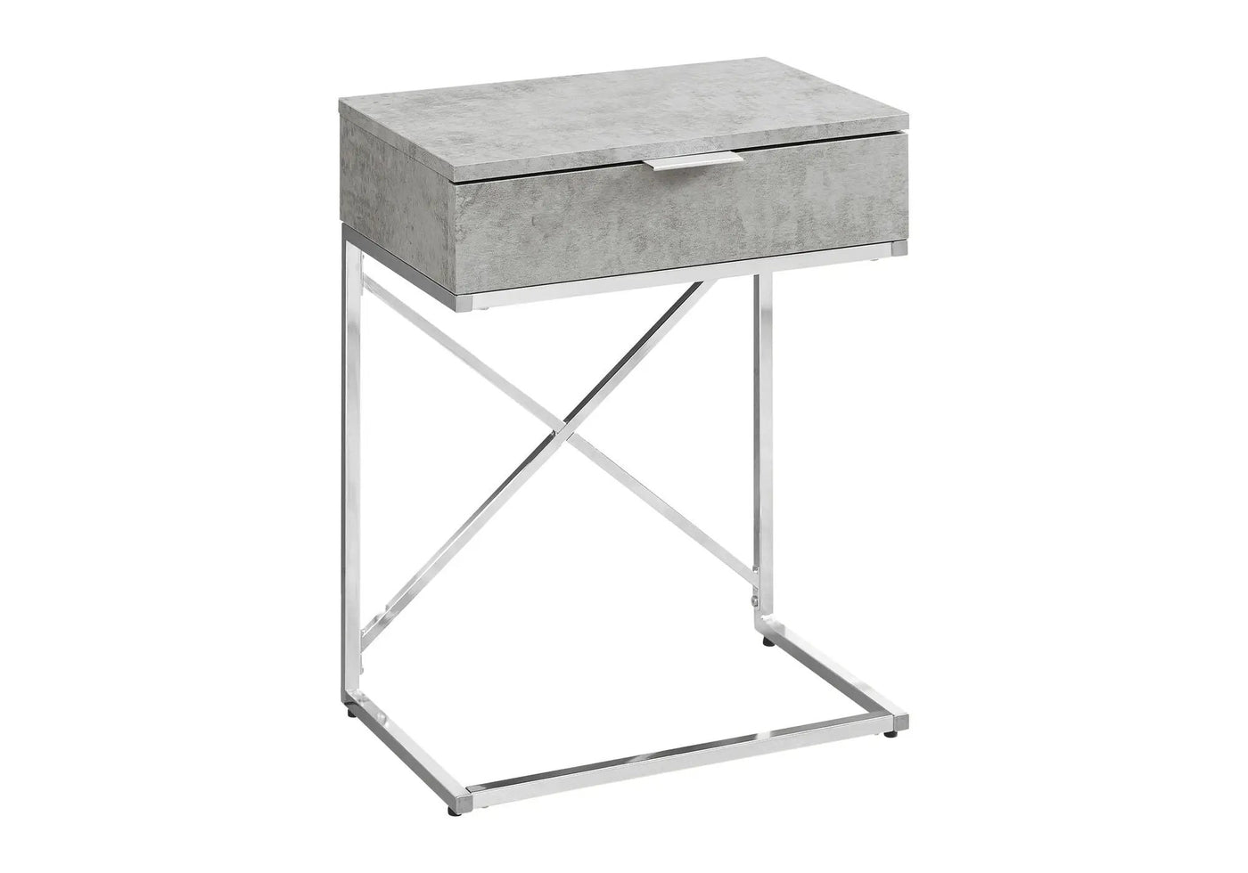 Accent Side Table with Storage Drawer, Spacious Tabletop, Contemporary Design by HouseOfZazla