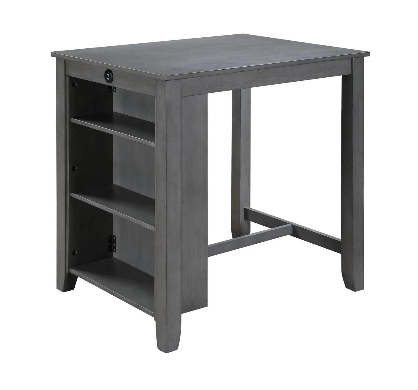 Graham - 3 Piece Small Space Counter Height Dining Table With Shelves And 2 Chairs (Set of 3) by HouseOfZazla