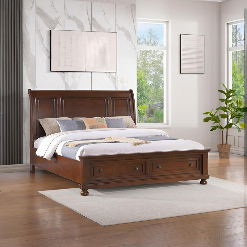 Meade - Sleigh Bed by HouseOfZazla