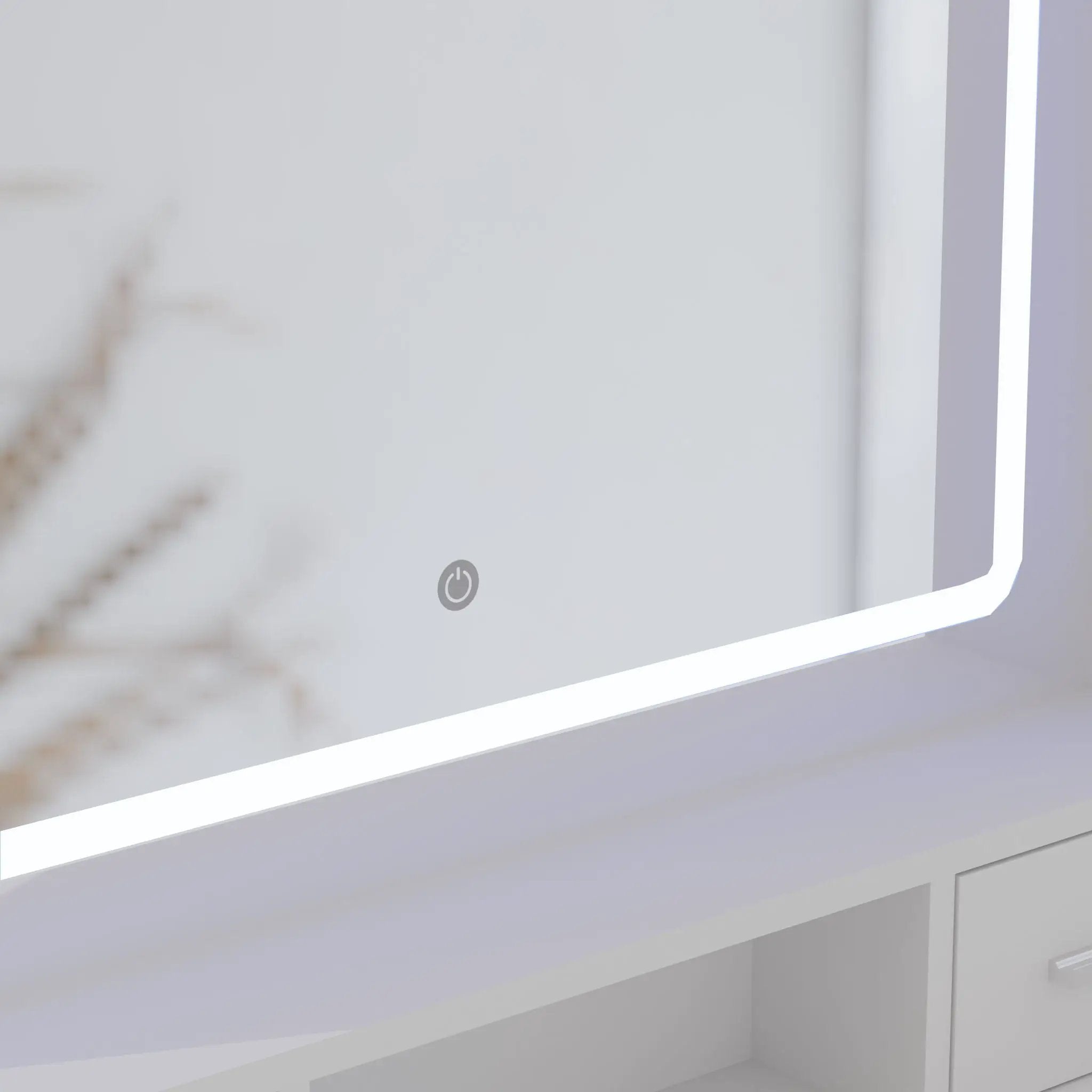 40.95" Newly Designed Smart Mirror Dressing Table With Drawers And Storage Cabinet, Dressing Table With Dressing Pad For Bedroom, Dressing Room by Unique Piece Furniture