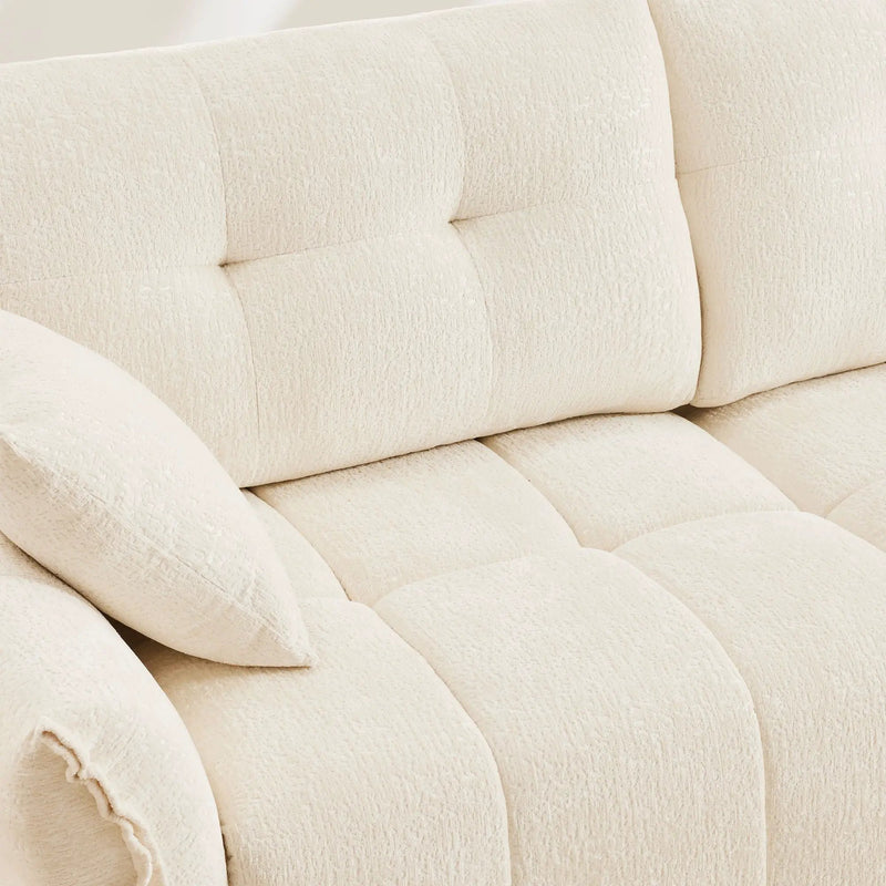 Sofa Set With Ottoman And Pillows, Textured, High Resilience Cushions by HouseOfZazla