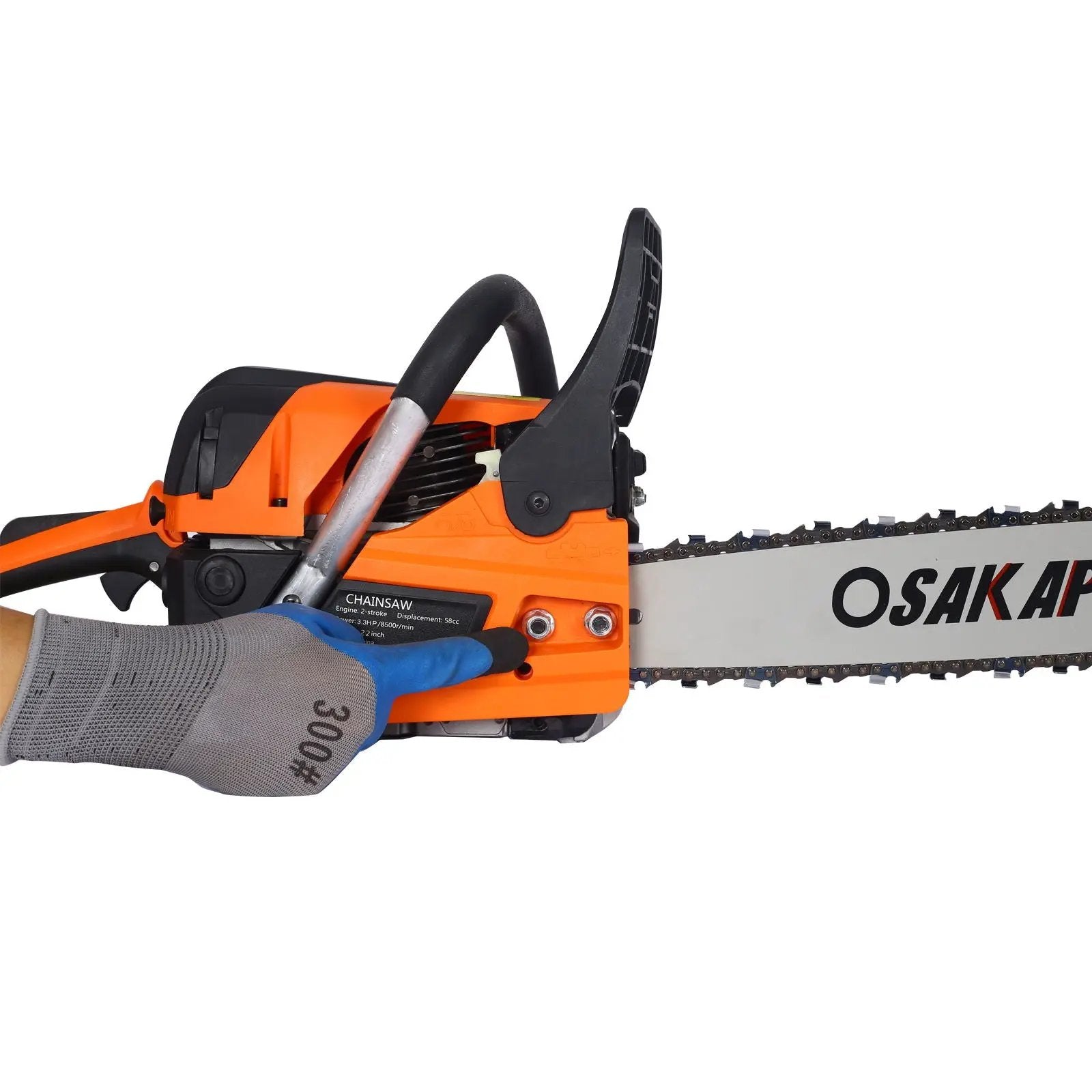 High Performance 22" 58Cc Gasoline Chainsaw For Trees And Wood Cutting Epa Compliant - Orange by HouseOfZazla