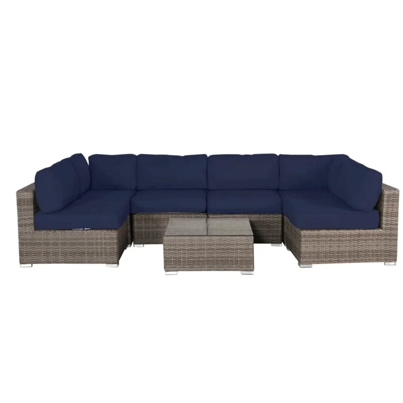 Seating Set With Cushions Handcrafted Wicker Design by HouseOfZazla