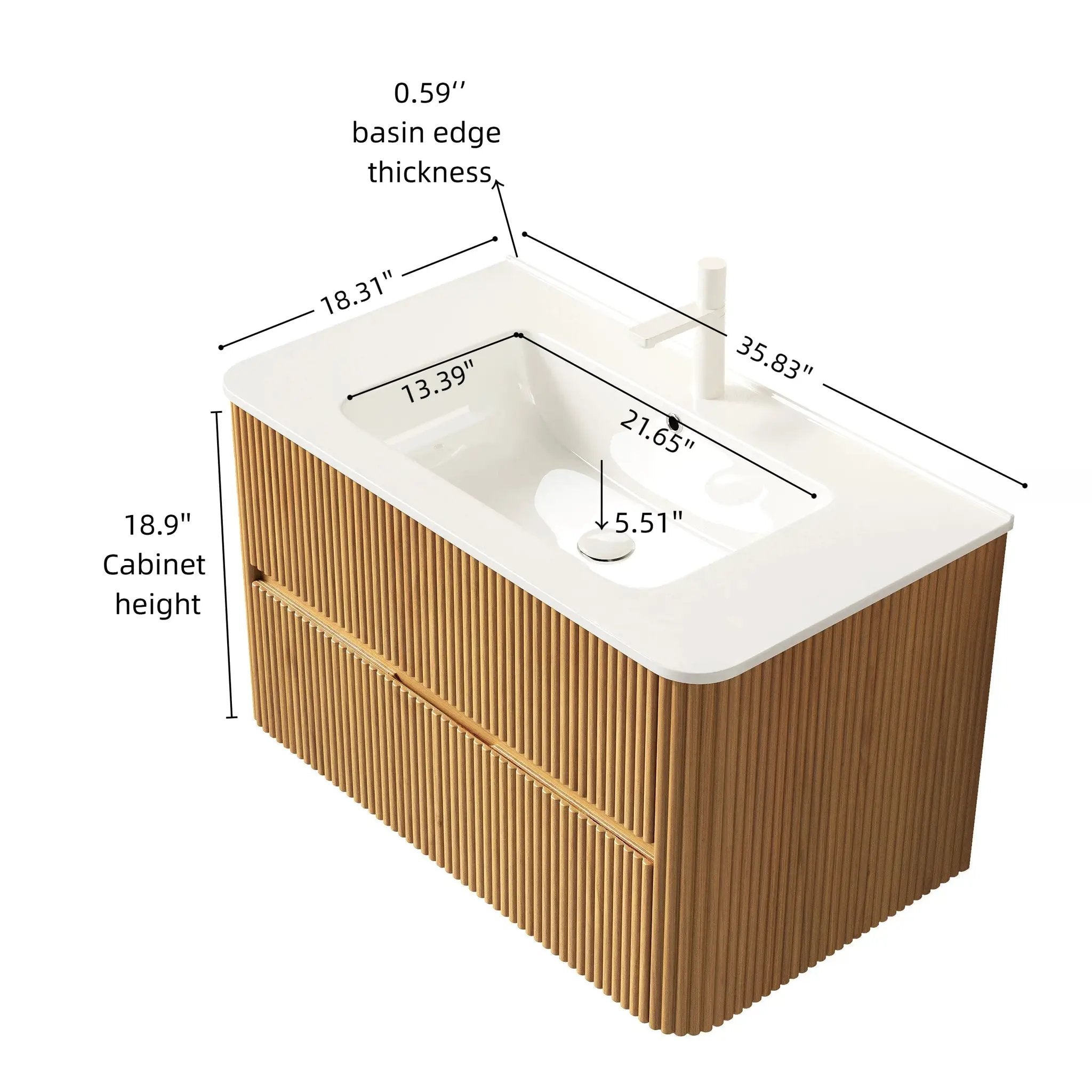 Noor 36" Bathroom Vanity with Sink by HouseOfZazla