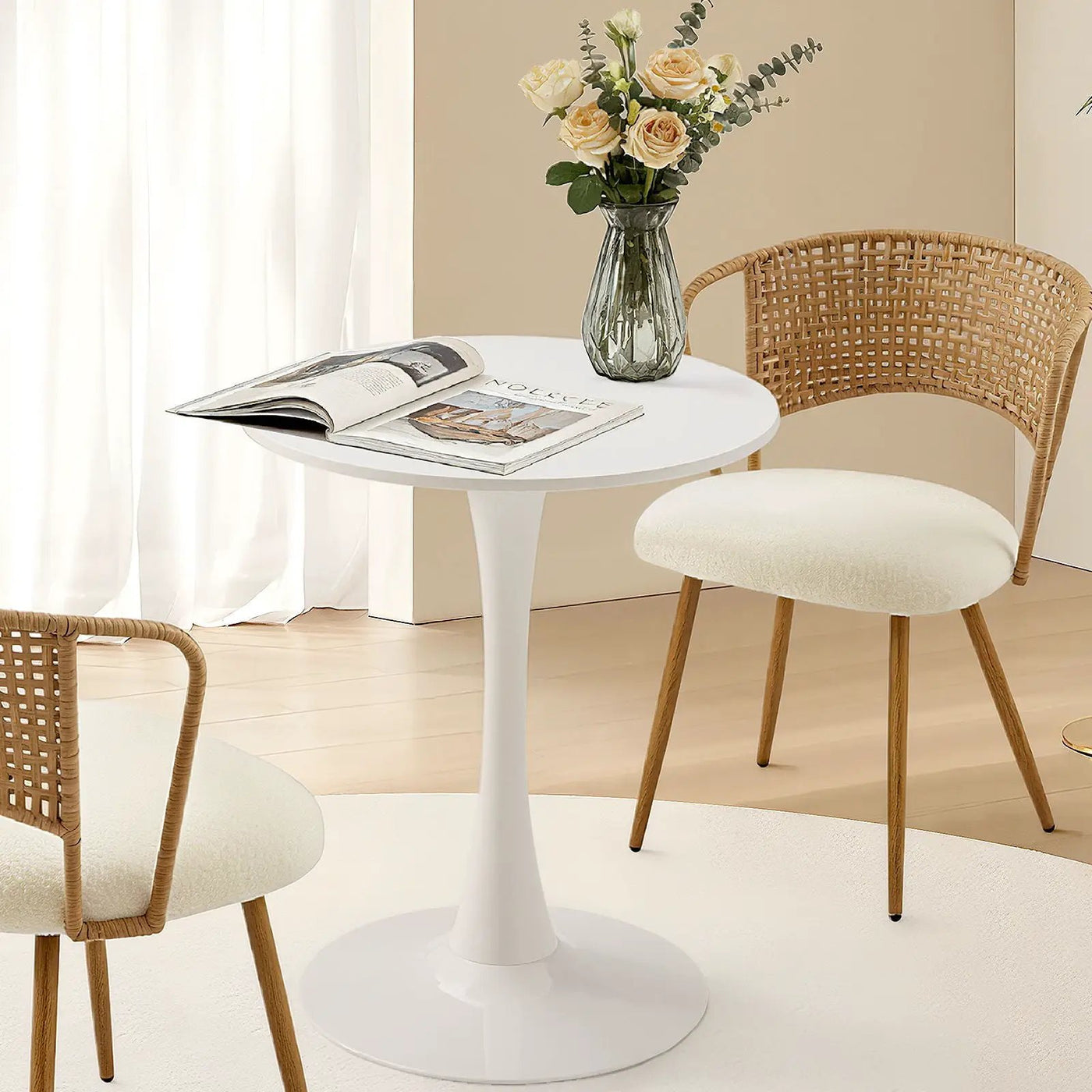 Round Dining Table With Tulip Style Base by HouseOfZazla