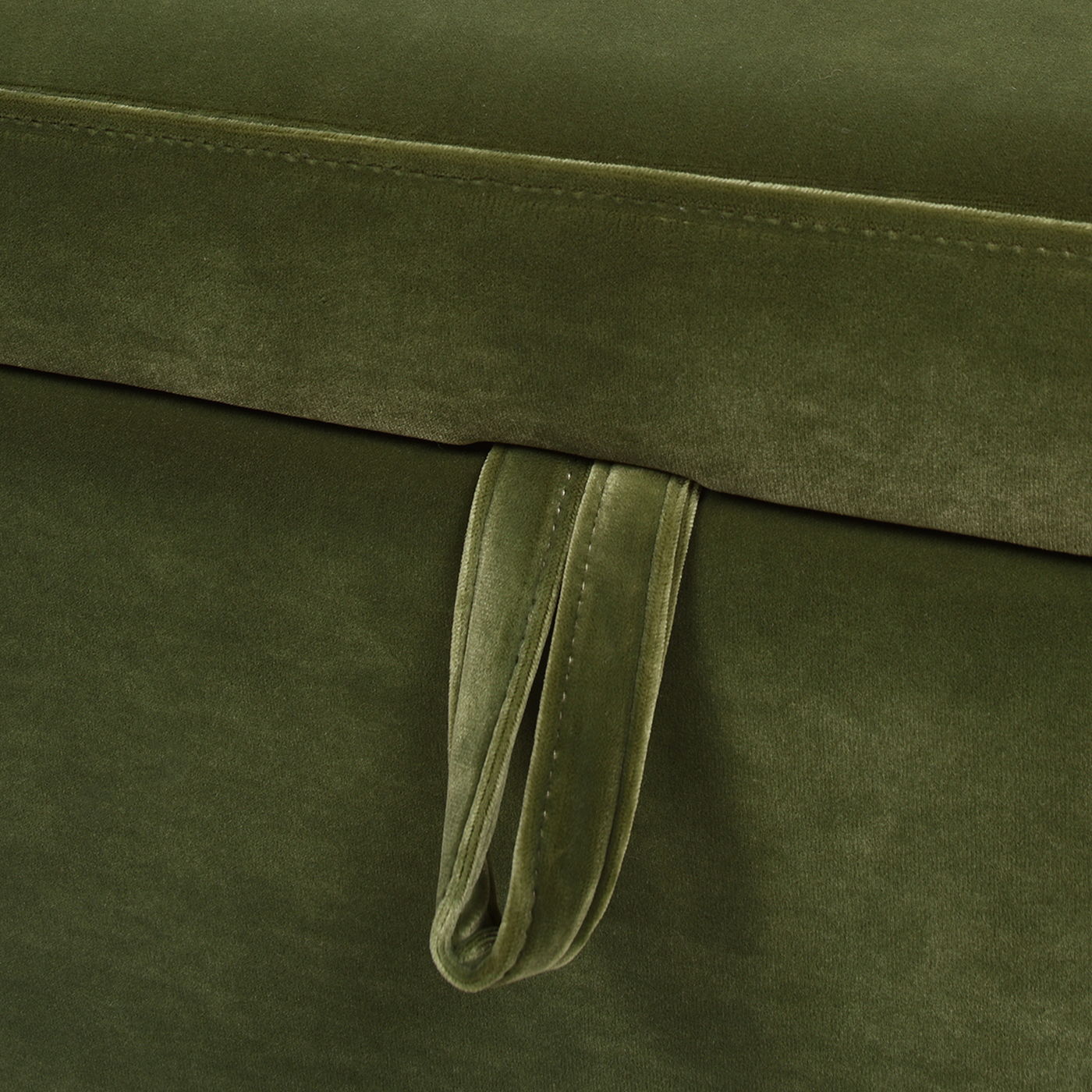 Knox - Square Storage Cocktail Ottoman - Olive Green by HouseOfZazla