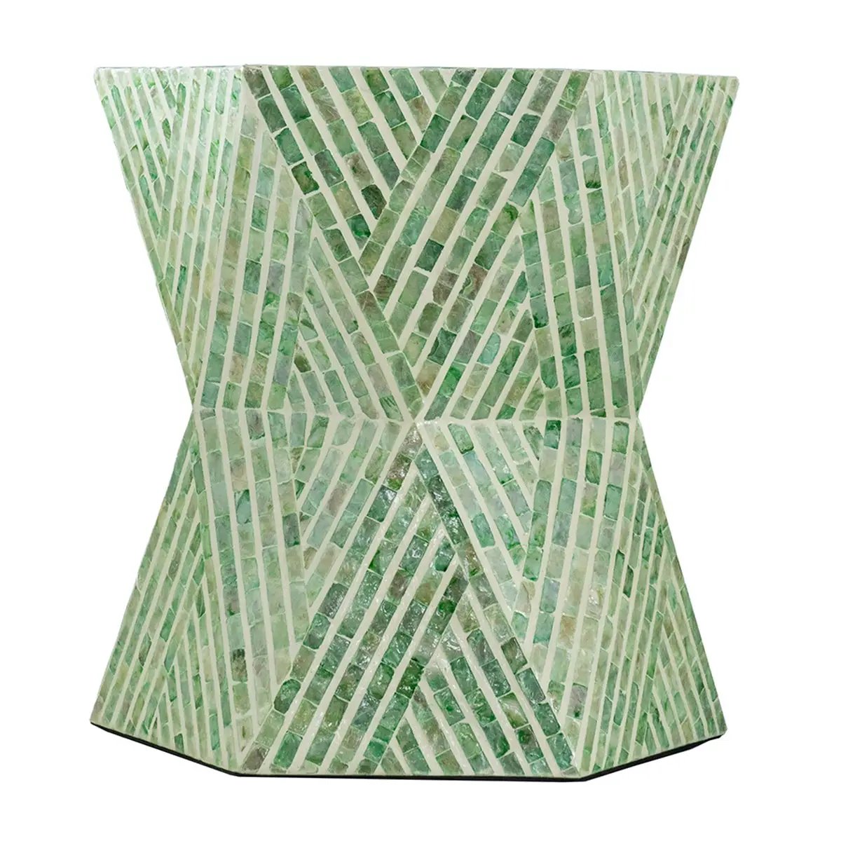 19x19x20" Tapered Green Pedestal Stool by HouseOfZazla