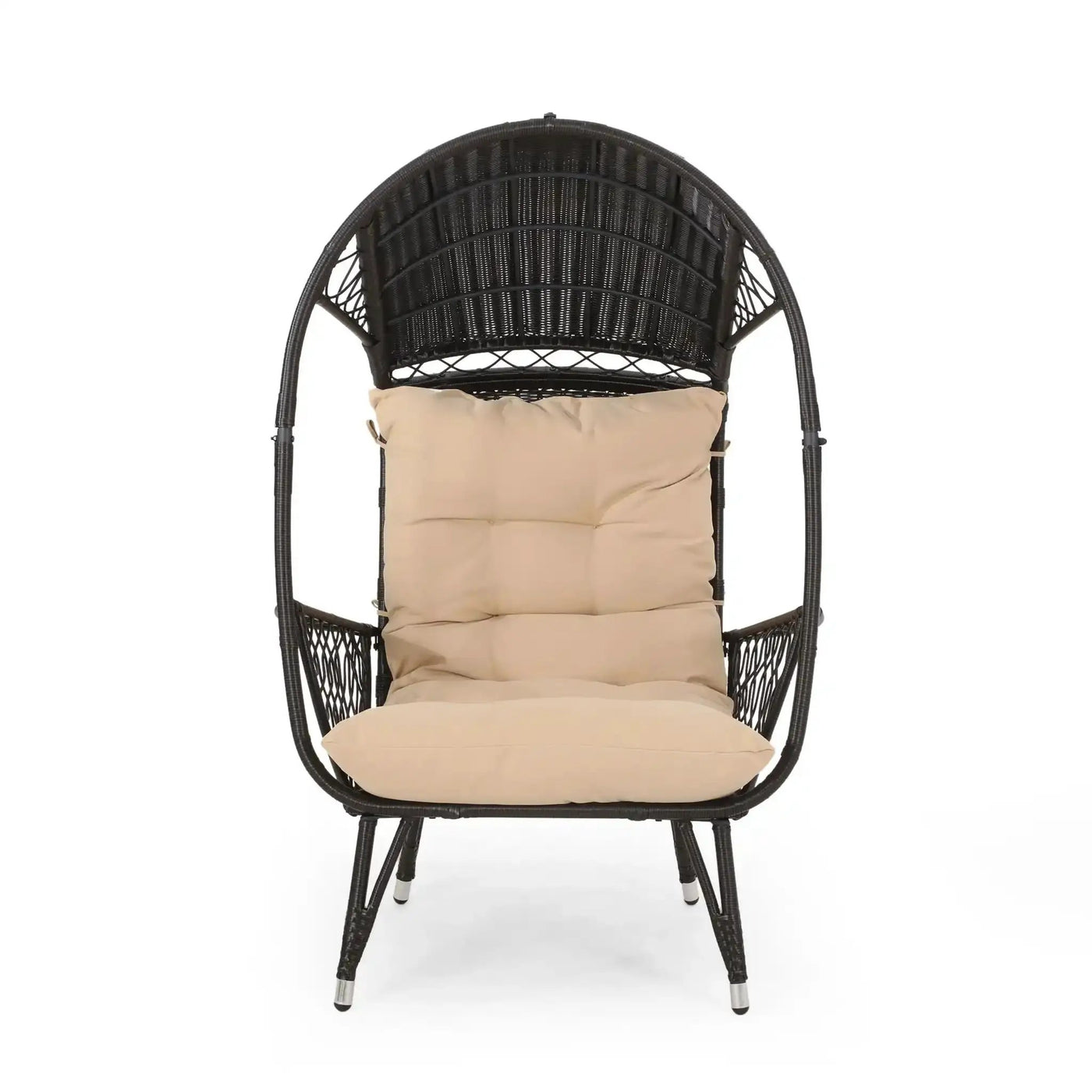 Outdoor Wicker Standing Basket Chair With Cushion by HouseOfZazla