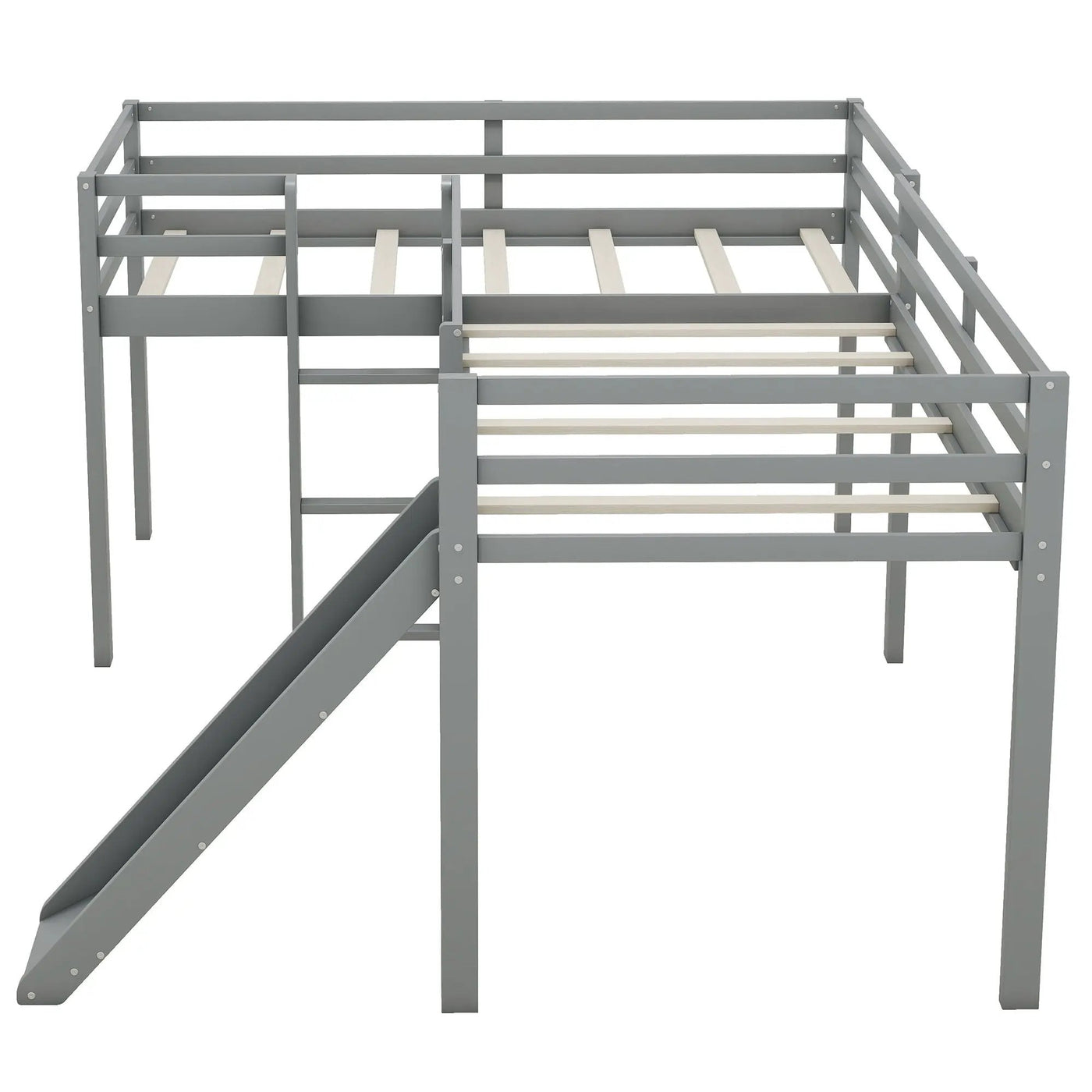 L Shaped Loft Bed With Ladder And Slide by HouseOfZazla