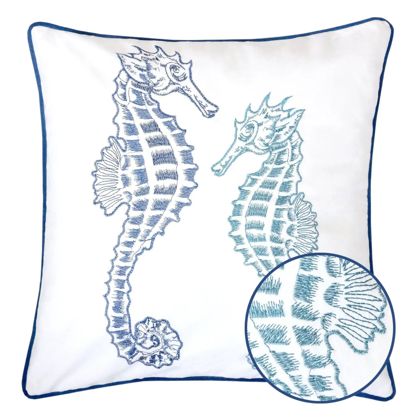 Seahorses Pillow Cover With Matching Back by HouseOfZazla