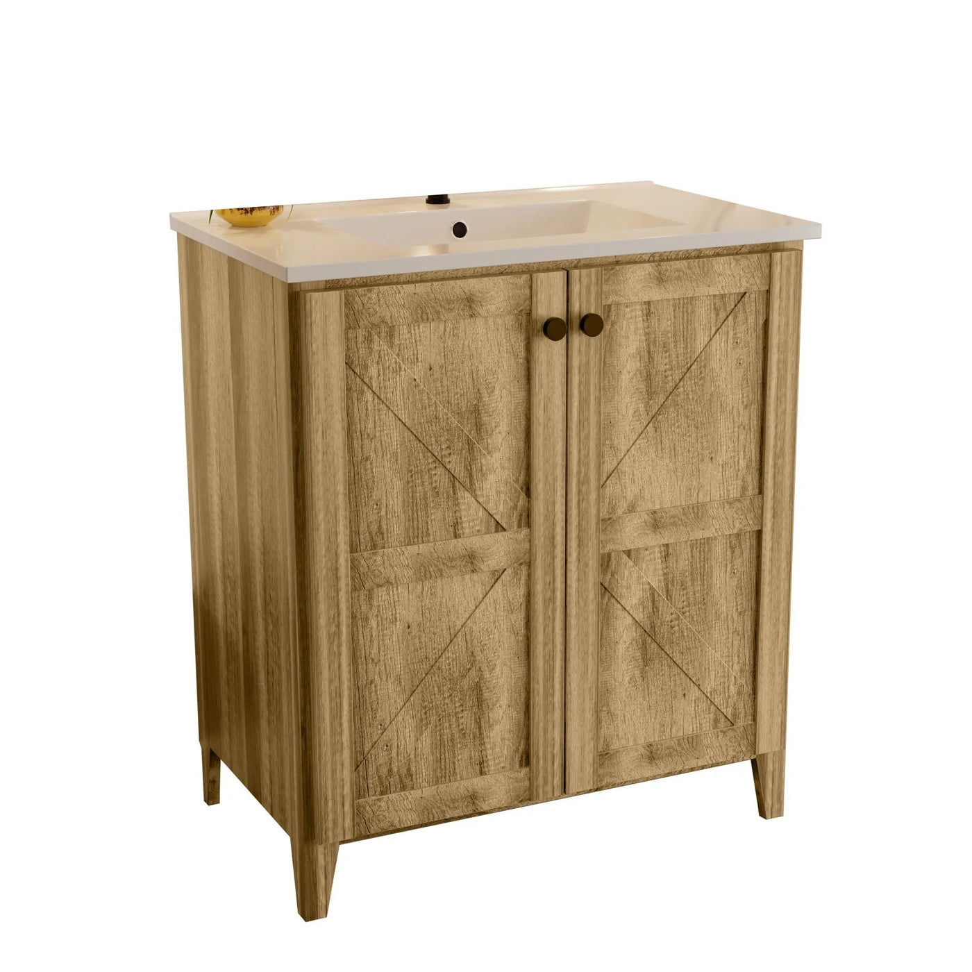 Folding Floor Cabinet With Ceramic Sink, Space Saving by HouseOfZazla