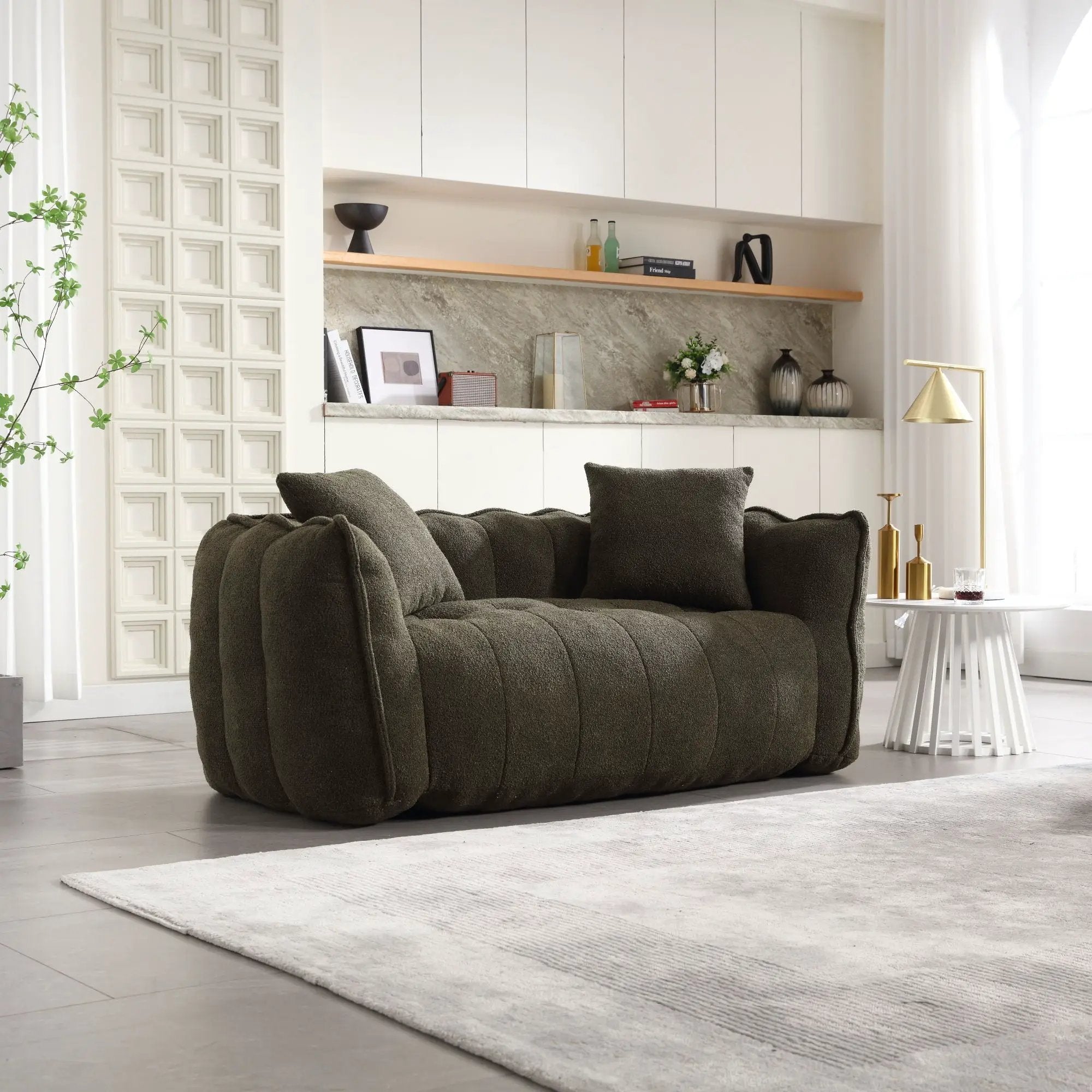 Cozy Beanbag Chair With High Resilience Foam Core For 2 by HouseOfZazla