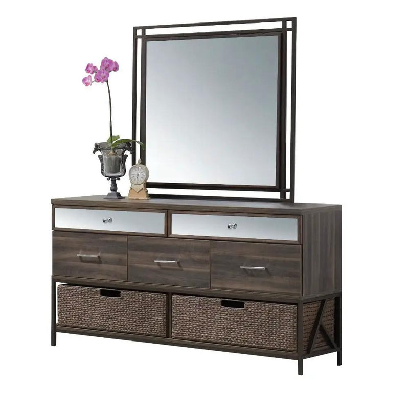 Adrianna - Mirror - Walnut by Unique Piece Furniture