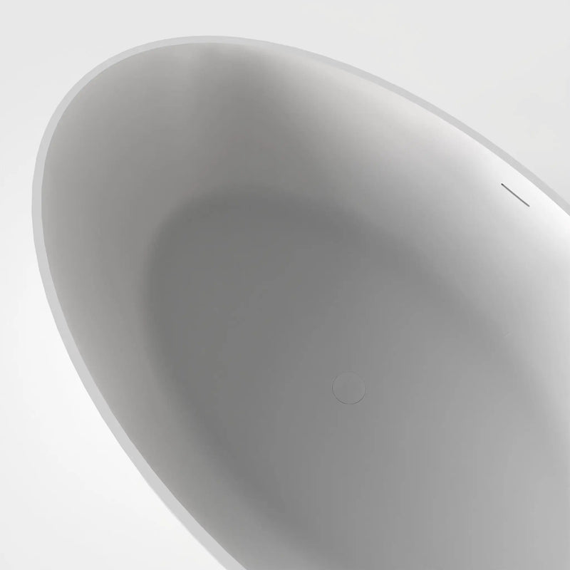 67 Inch Freestanding Solid Surface Soaking Bathtub by HouseOfZazla