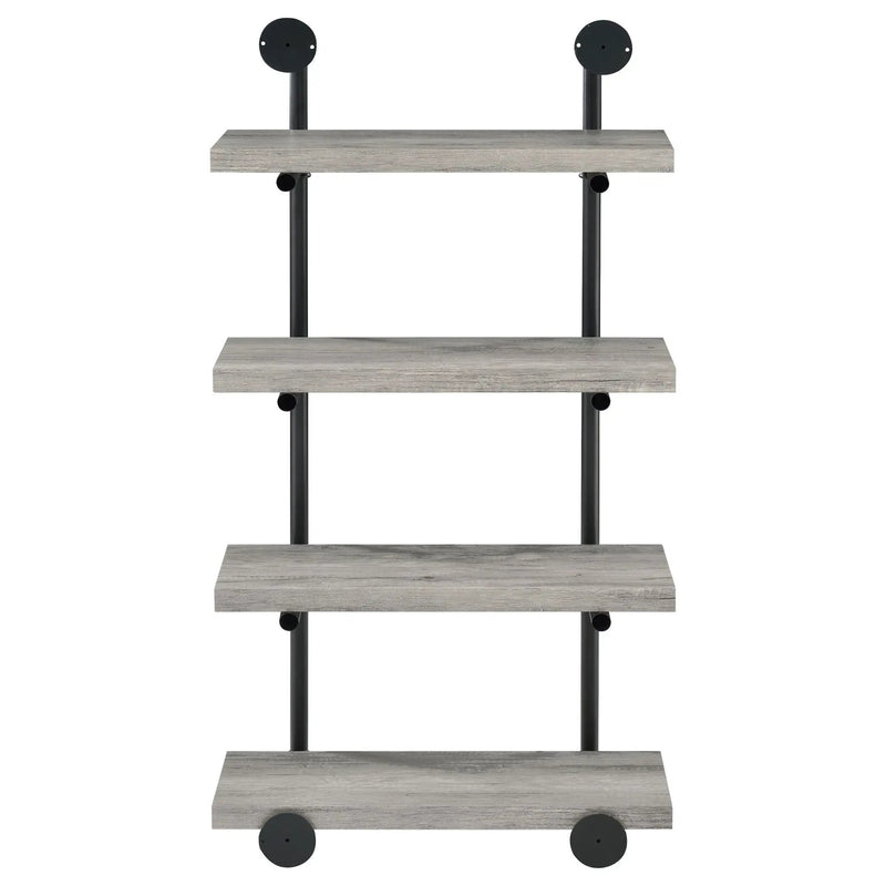 Elmcrest 24-inch 4-shelf Wall Bookshelf Grey Driftwood by Unique Piece Furniture