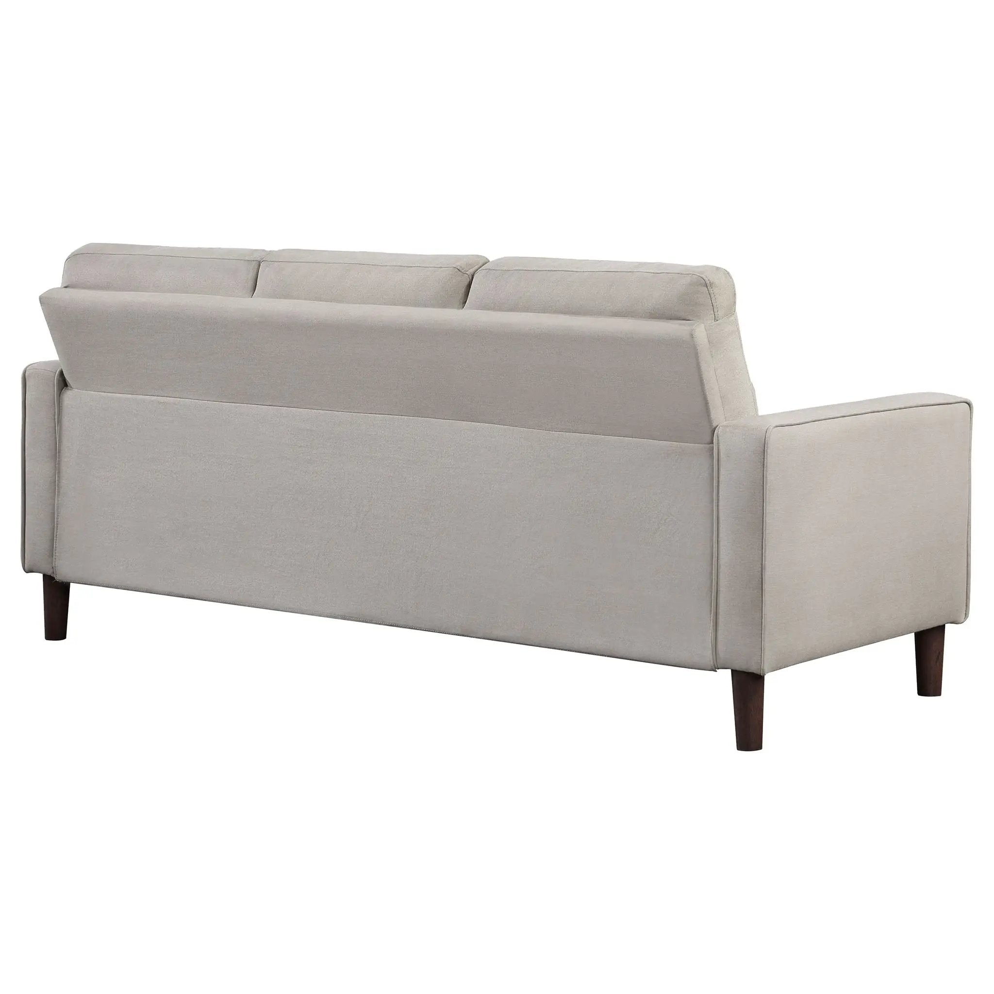 Bowen Upholstered Track Arm Tufted Sofa Beige by Unique Piece Furniture