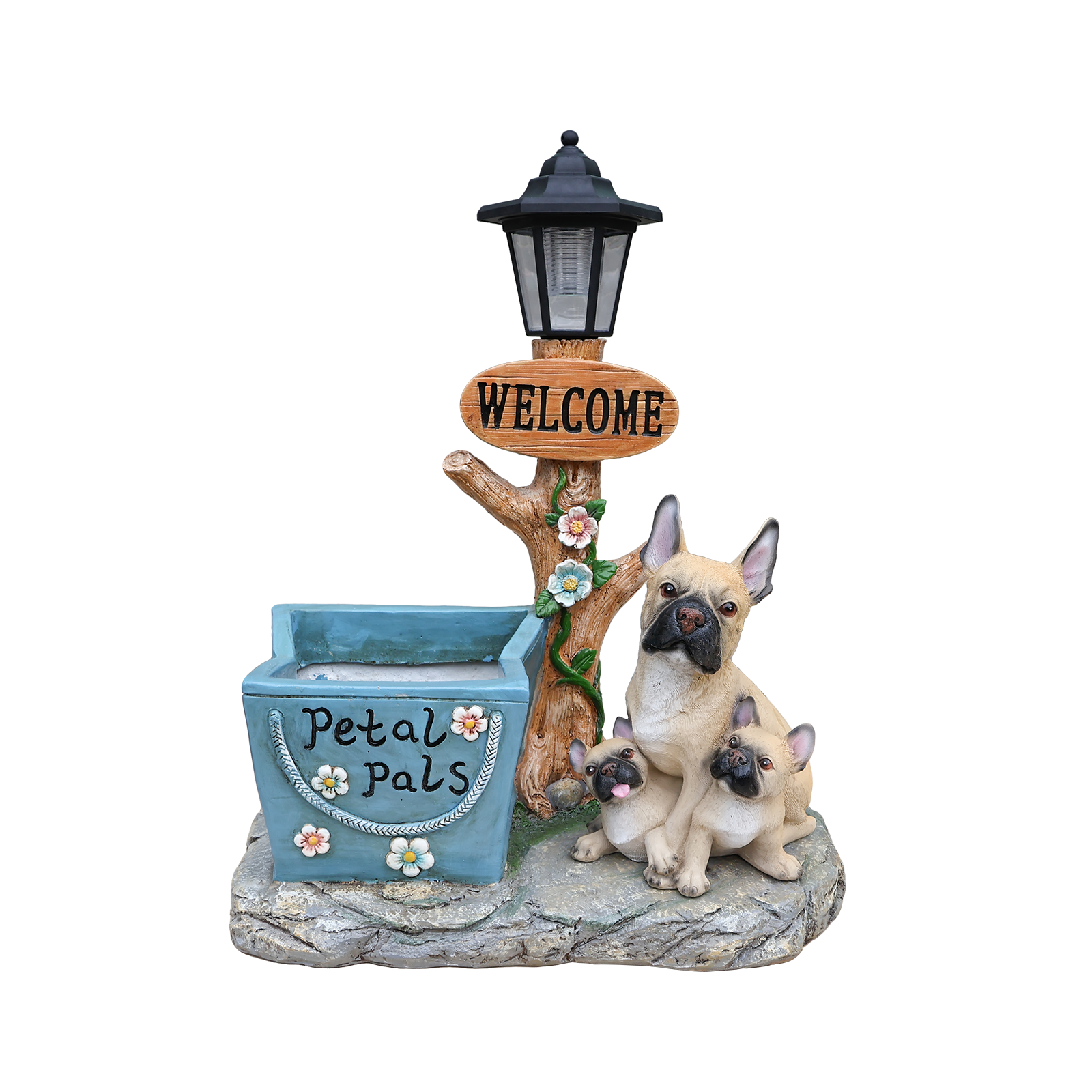 French Bulldog Family Planter Statue by HouseOfZazla