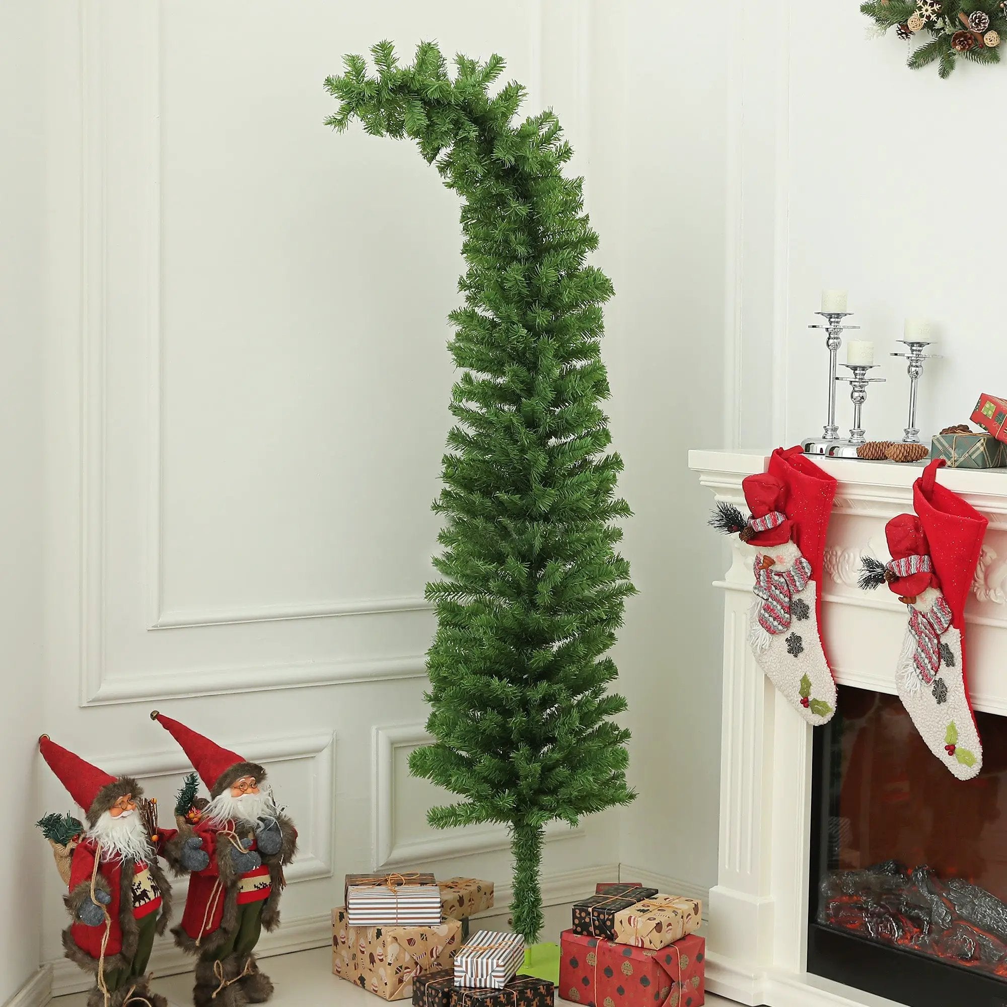HOMCOM 6ft Whimsical Pencil Christmas Tree by HouseOfZazla