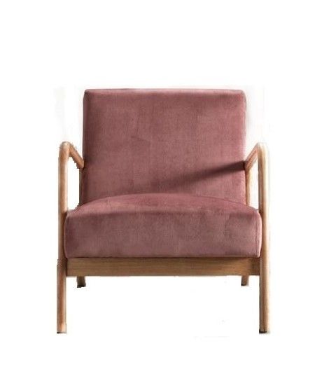 Classic Mid-Century Modern Accent Chairs, Open Framed Armchair With Cushioning by HouseOfZazla