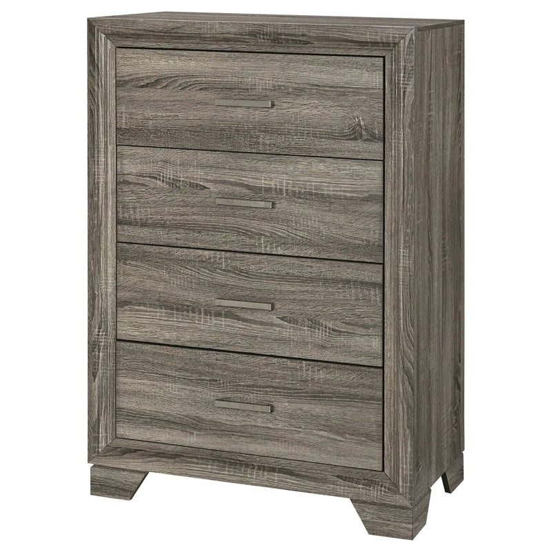 Wright 4-drawer Chest of Drawers Brown Oak by Unique Piece Furniture