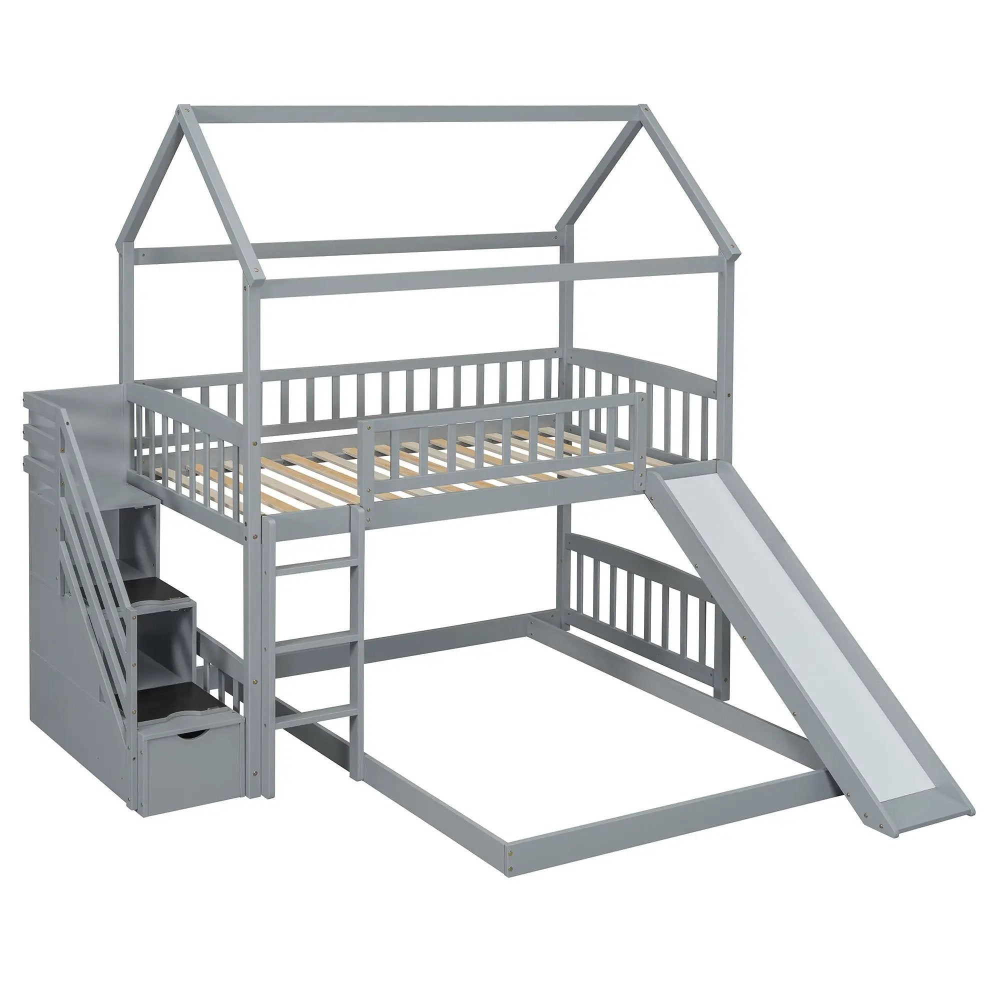 House Bunk Bed With Slide by HouseOfZazla
