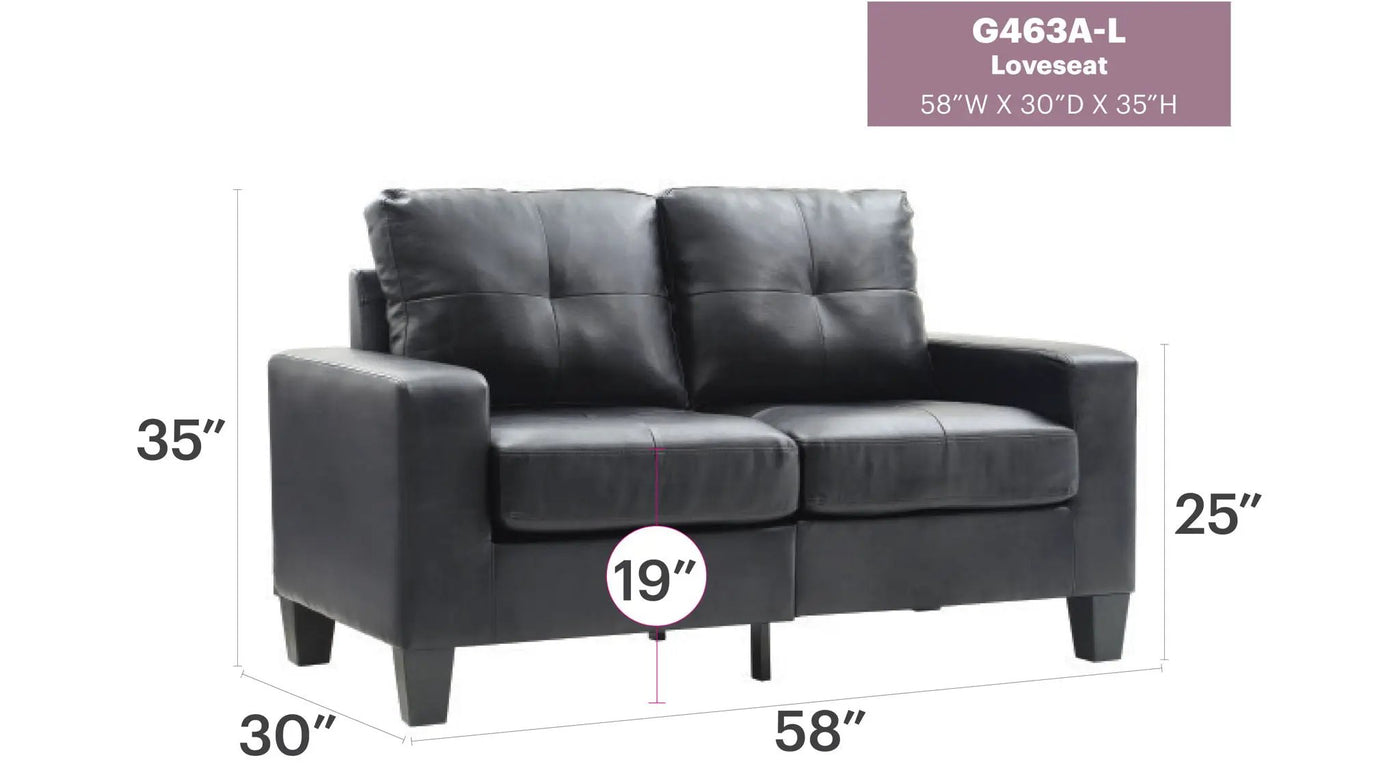 Newbury - Track Arm Loveseat For Cozy Spaces by HouseOfZazla