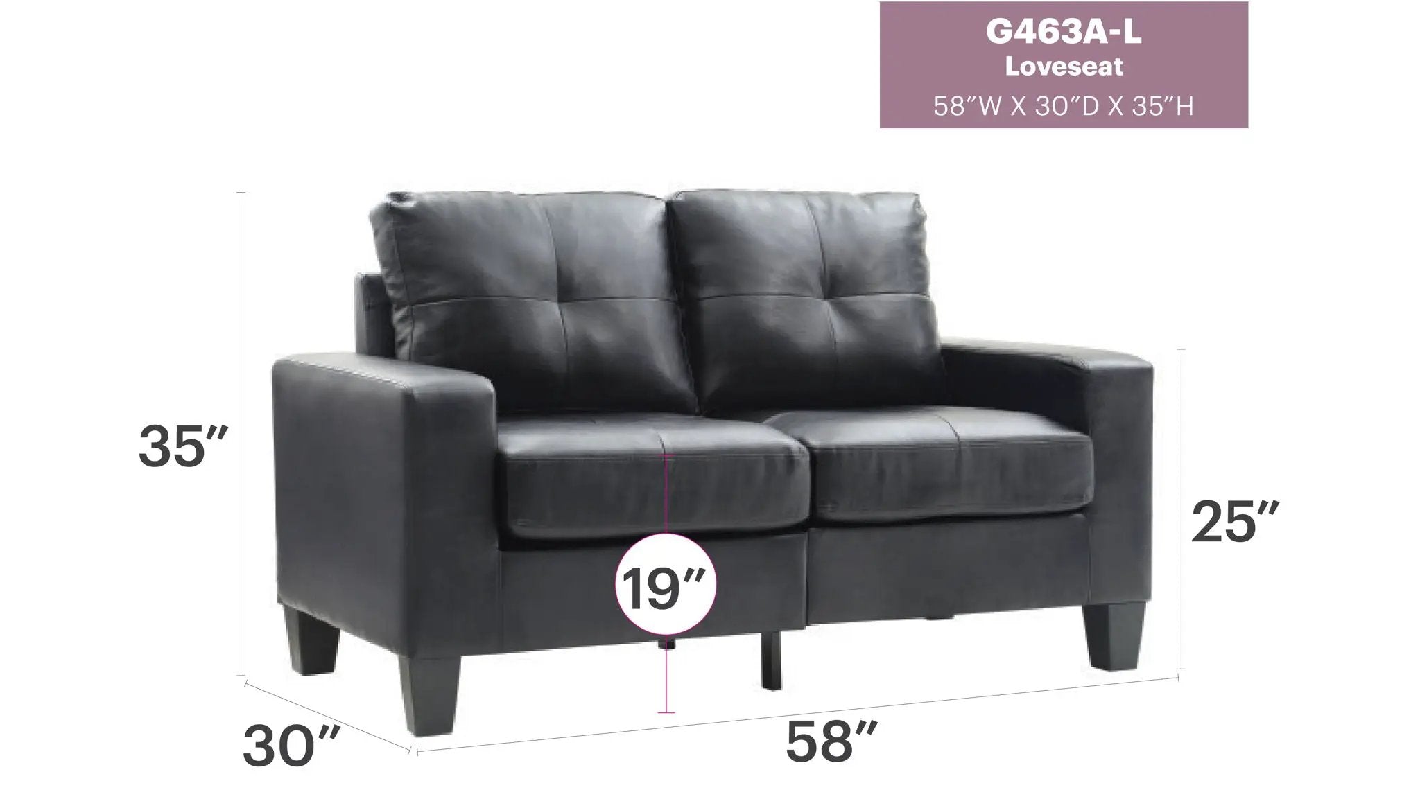 Newbury - Track Arm Loveseat For Cozy Spaces by Unique Piece Furniture
