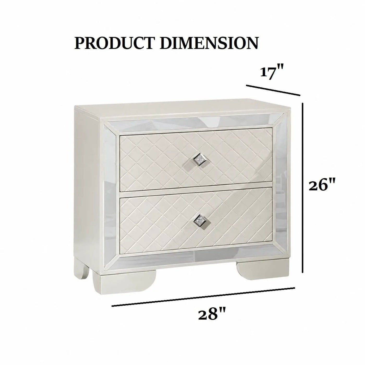 3 Piece Bedroom Set, Bed With LED Lights And 2 Nightstands by HouseOfZazla