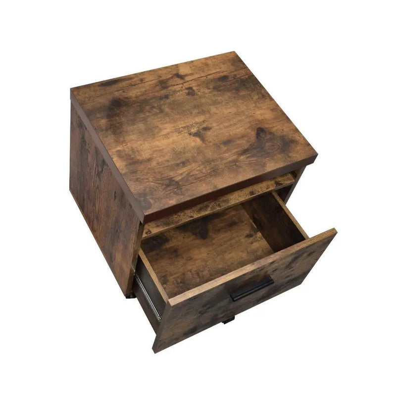 Bob - File Cabinet - Weathered Oak & Black by Unique Piece Furniture