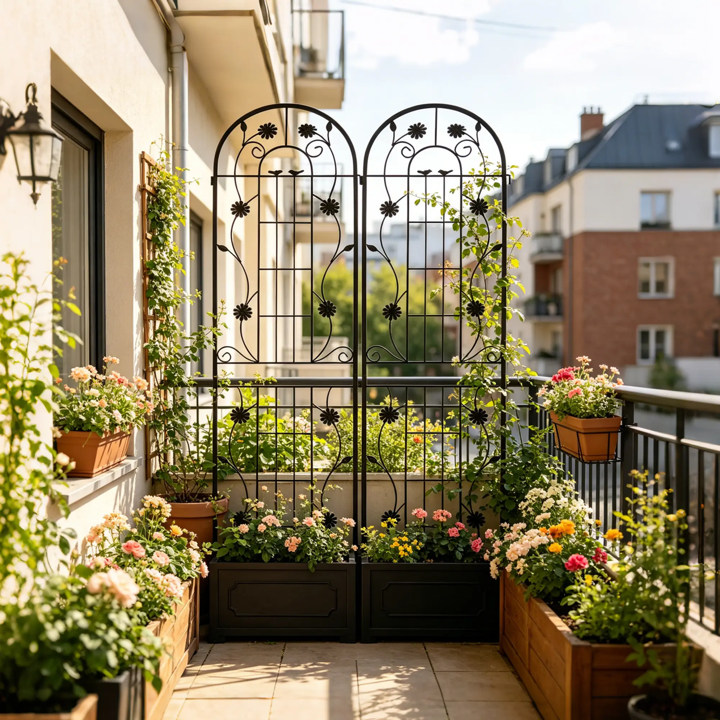 2 Pack Metal Garden Trellis 86.7" x 19.7" Rustproof Trellis for Climbing Plants by HouseOfZazla
