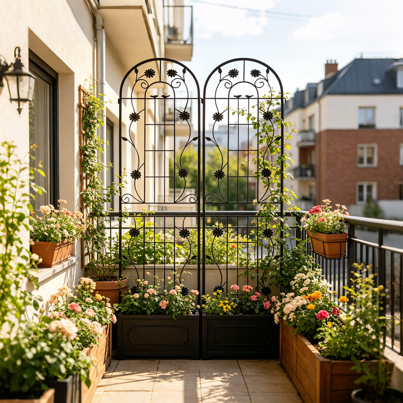 2 Pack Metal Garden Trellis 86.7" x 19.7" Rustproof Trellis for Climbing Plants by HouseOfZazla