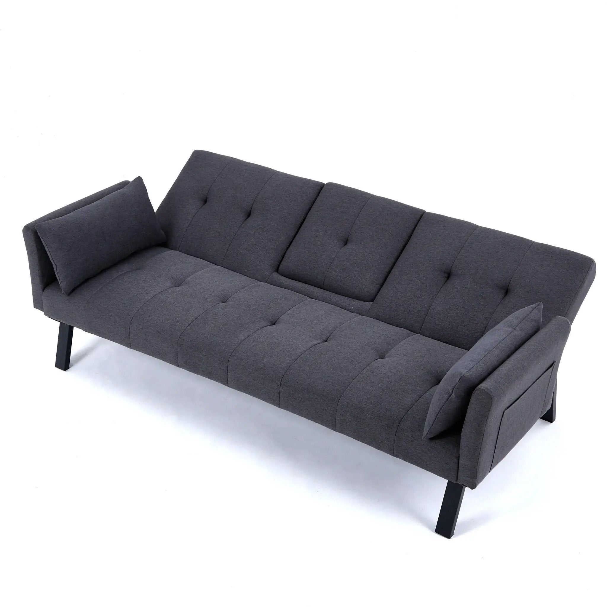 Sofa Bed With Foldable Design And Cup Holder by HouseOfZazla