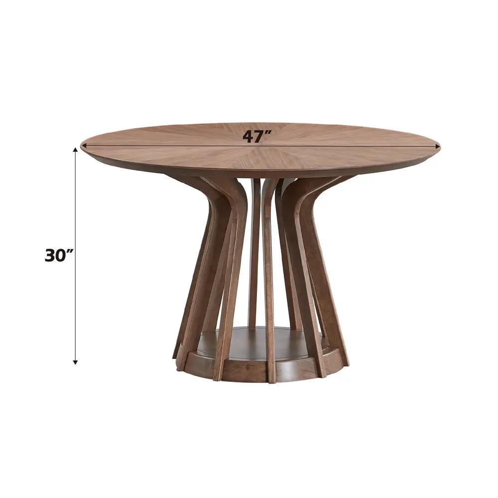 Seda - Round Dining Table - Walnut by Unique Piece Furniture