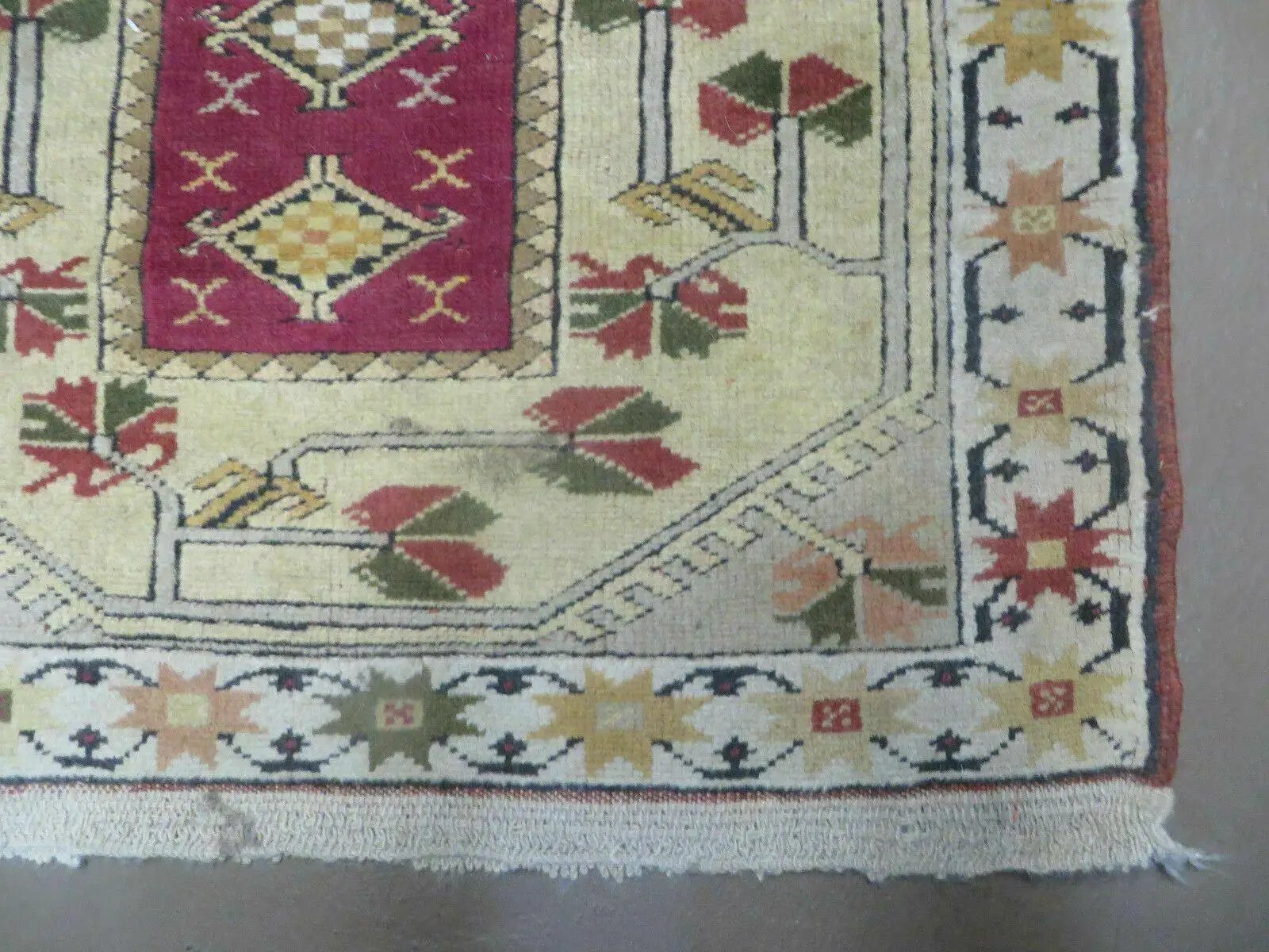 3' X 5' Vintage Handmade Turkish Turkey Oushak MILAS Wool Accent Rug Carpet Nice by Jewel Rugs