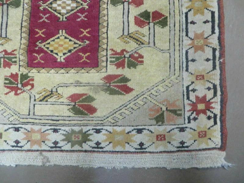 3' X 5' Vintage Handmade Turkish Turkey Oushak MILAS Wool Accent Rug Carpet Nice by Jewel Rugs