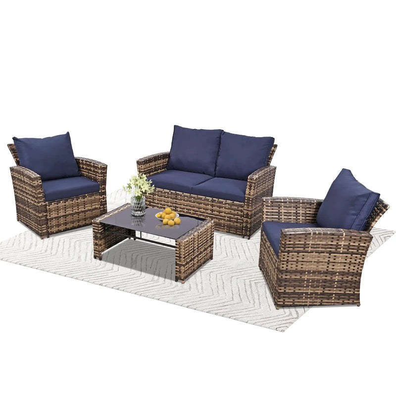 KROFEM 4-Piece Patio Furniture Set by HouseOfZazla