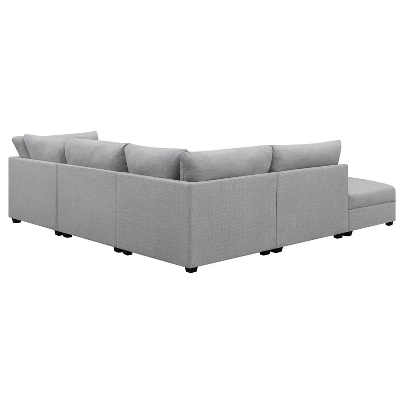 Cambria 5-piece Upholstered Modular Sectional Sofa Grey by Unique Piece Furniture