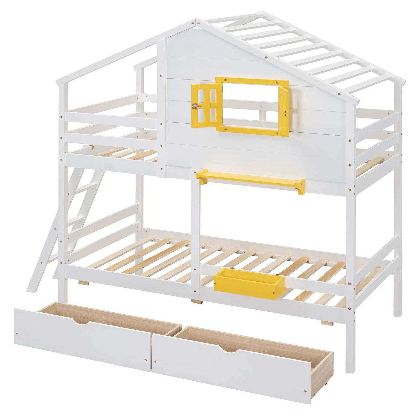 Bunk Bed With Playhouse Roof And Window by Unique Piece Furniture