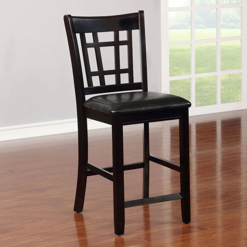 Lavon Wood Counter Height Dining Chair Black and Espresso (Set of 2) by Unique Piece Furniture