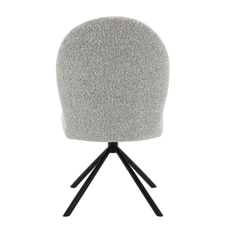 Lawton - Side Chair With Swivel (Set of 2) - Gray Boucle & Black by Unique Piece Furniture