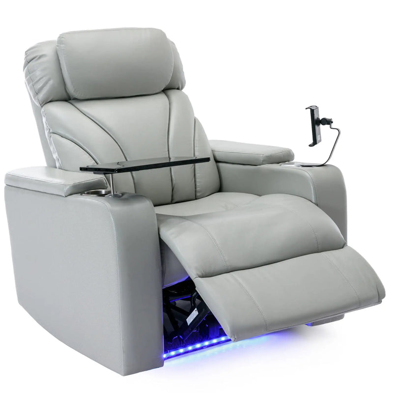 Power Motion Recliner Electric Power Recliner With USB Charging Port, Hidden Arm Storage, Convenient Cup Holder And tooth Speaker by HouseOfZazla