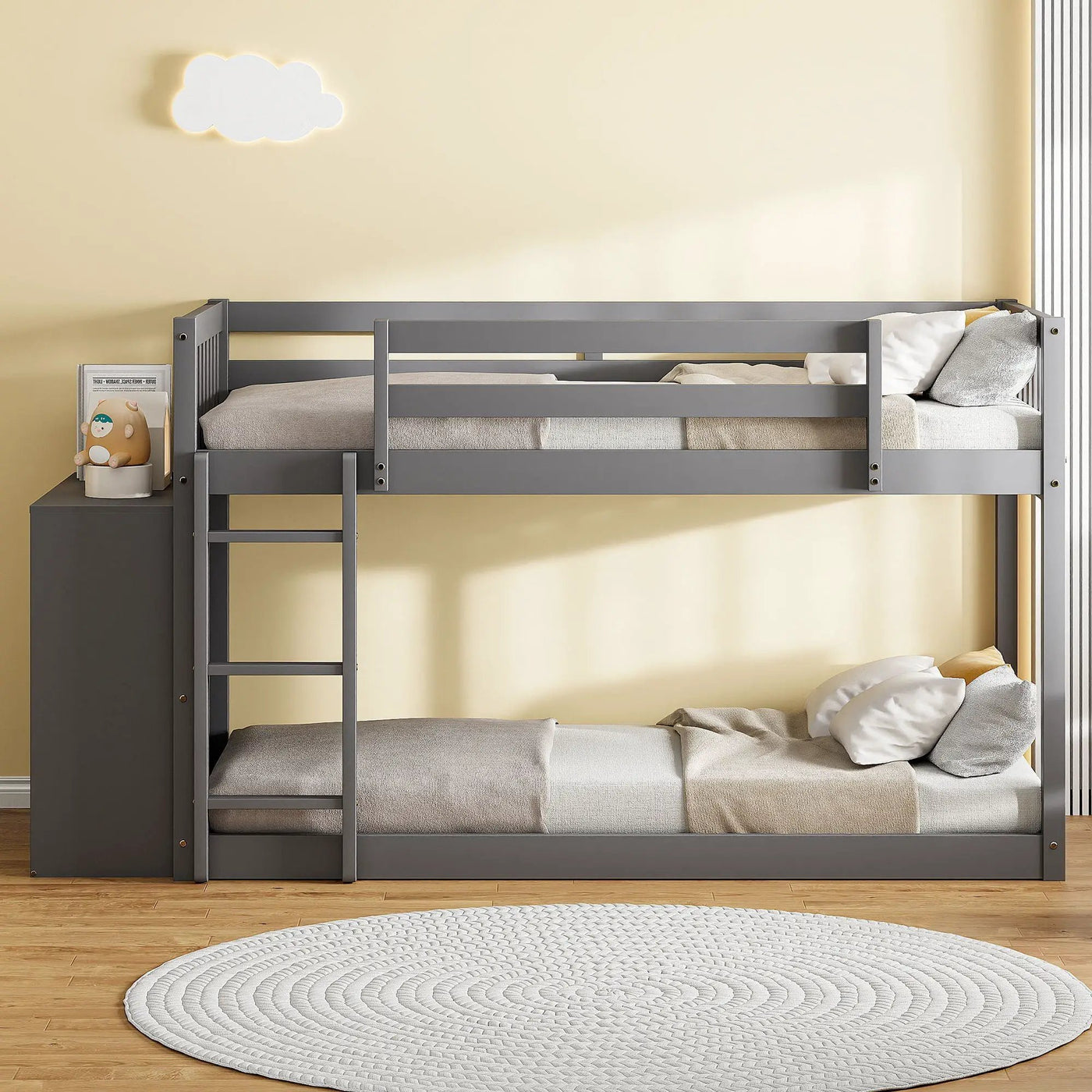 Bunk Bed With 4 Drawers and 3 Shelves by HouseOfZazla