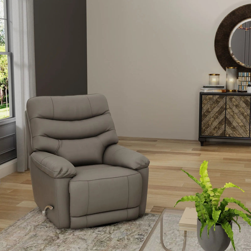 Oslo Antelope - Swivel Glider Recliner With Manual Footrest by Unique Piece Furniture