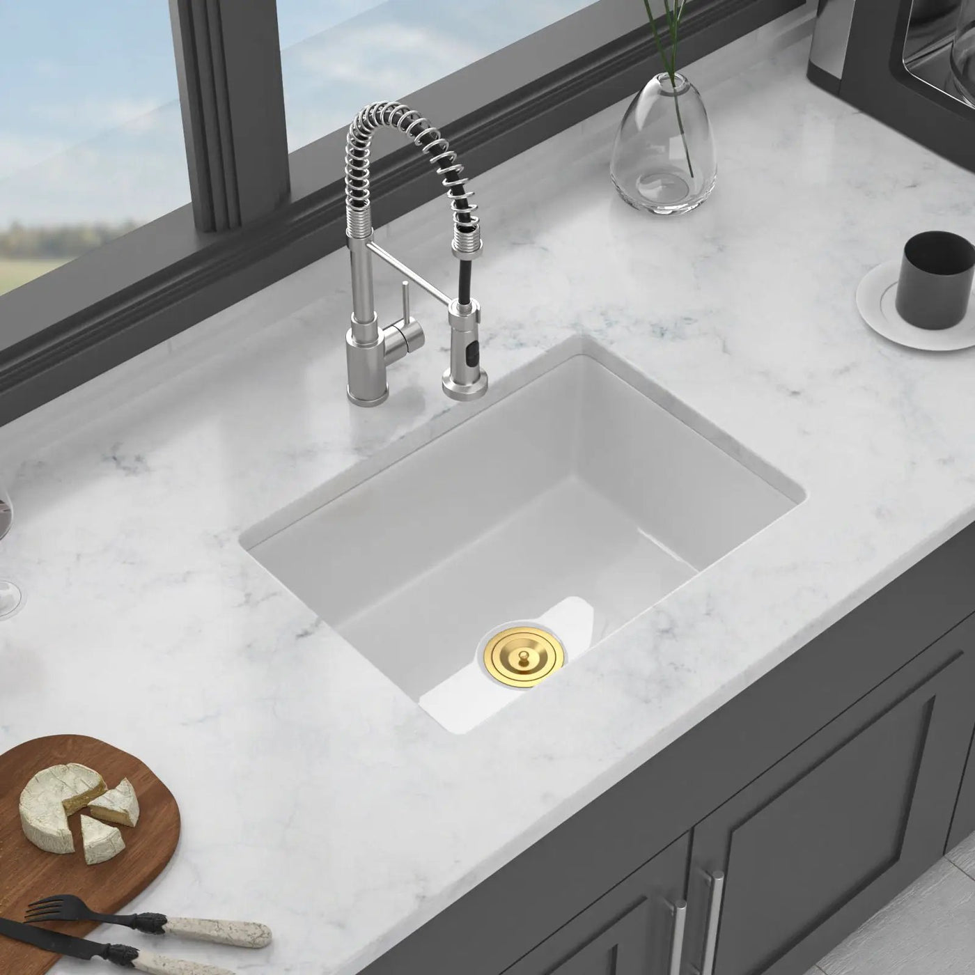 Rectangular Deep Single Bowl Kitchen Sink by HouseOfZazla