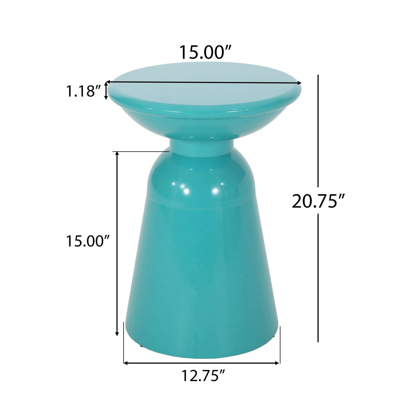 Outdoor Modern Metal End Large Table by HouseOfZazla