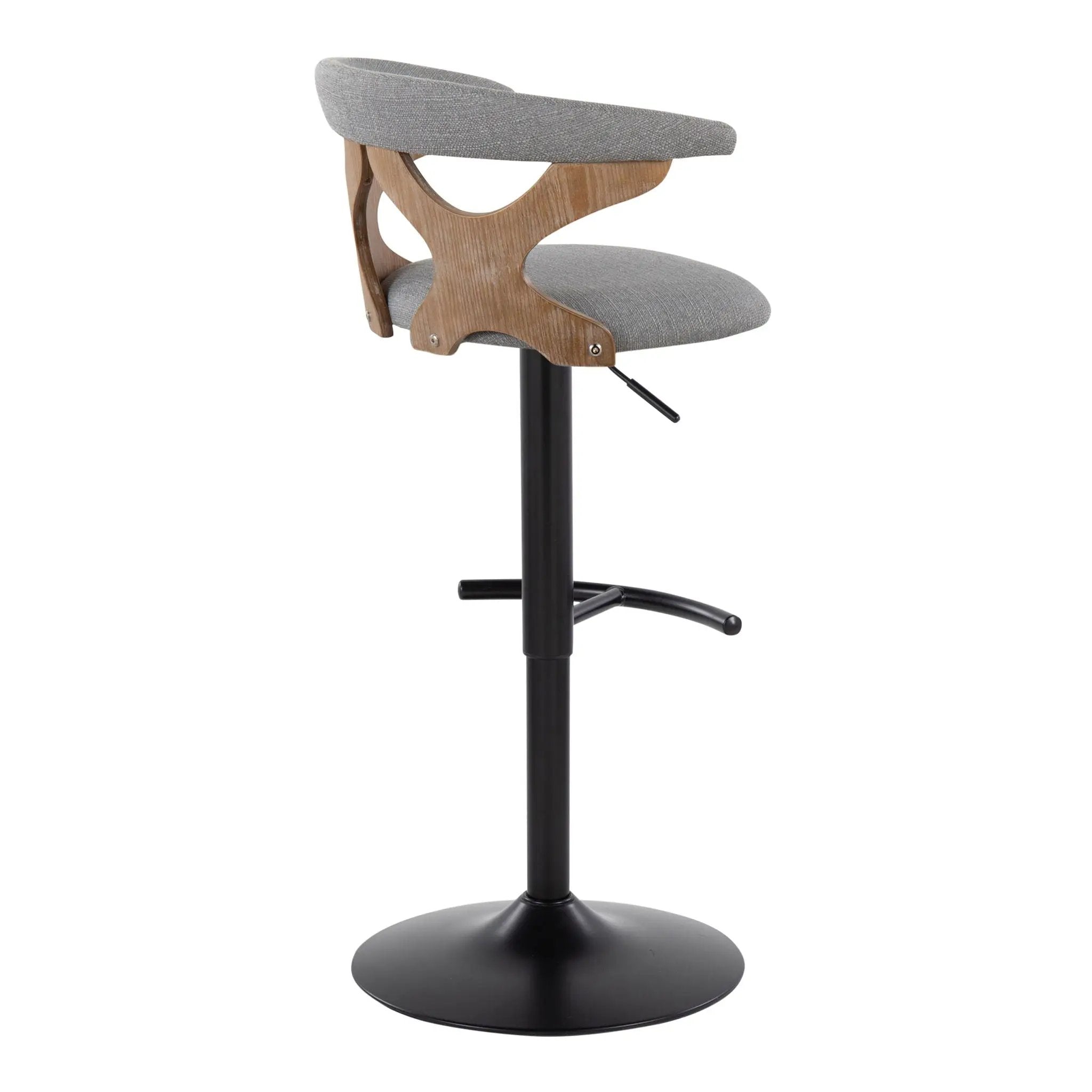 Gardenia - Contemporary Adjustable Barstool & Swivel With Rounded T Footrest (Set of 2) by Unique Piece Furniture