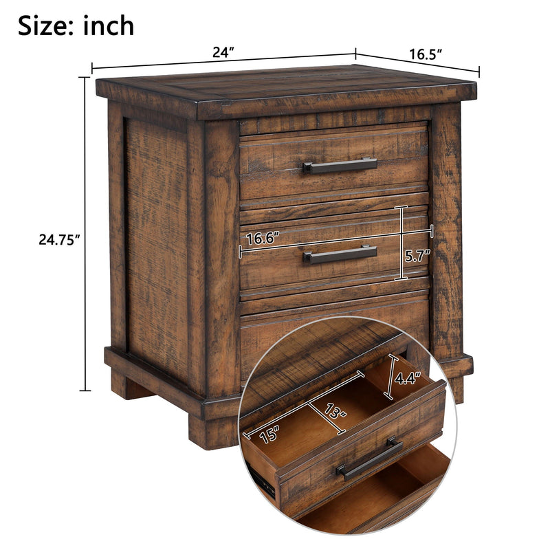 3 Drawer Nightstand by HouseOfZazla