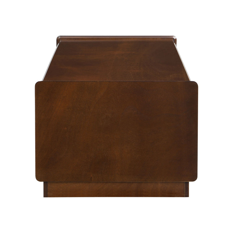 Modern Rectangle Coffee Table With 4 Drawers And 2 Display Shelves