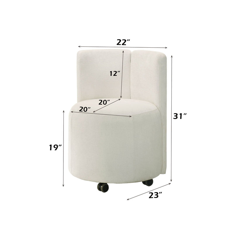 White Swivel Side Chair Set of 2 with Plush Cushioning - White, photo 4 of 4
