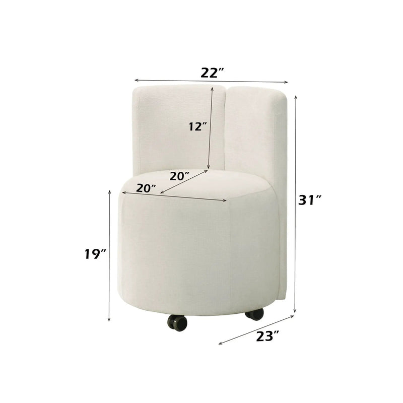 Side Chair With Swivel (Set of 2) - White by Unique Piece Furniture